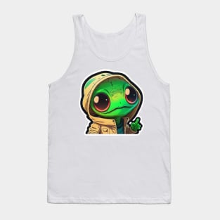 Cool Alien with a Hooded Pullover design #16 Tank Top